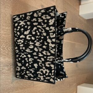 Stylish Black and White Leopard Print Women's Furla bag, never used